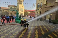 西咸新区消防救援支队大秦小型站深入辖区领军教育培训学校开展消防安全演练