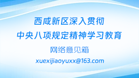 西咸新区深入贯彻中央八项规定精神学习教育